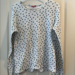 The North Face Floral Crewneck  Top w/ perforated design long sleeves size XL